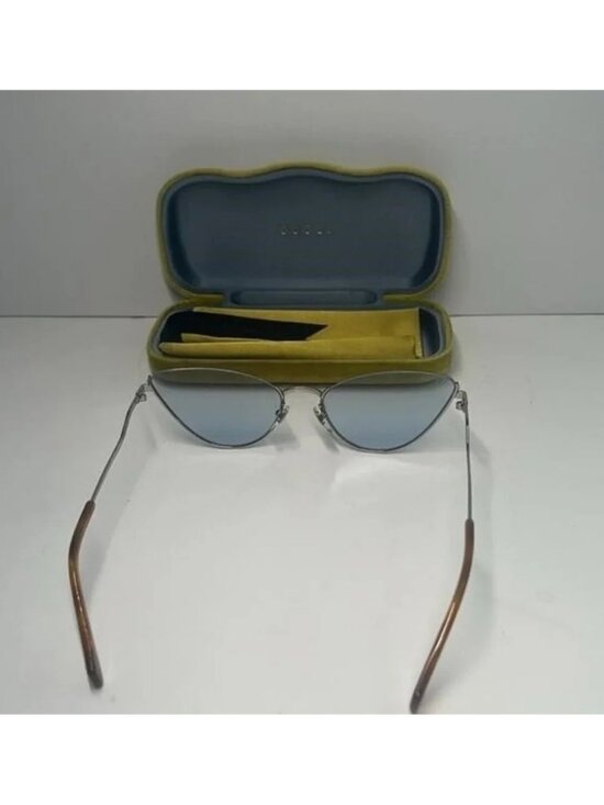 - NEW Gucci GG1006S Cat Eye Sunglasses – Silver / Light Blue 100% AUTHENTIC main image 5